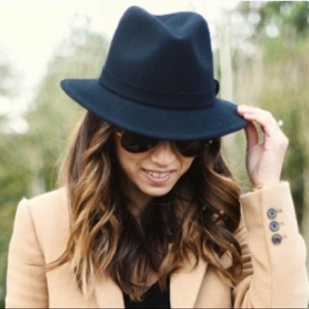 NWT Bailey for J. Crew Black Fedora Hat